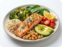Salmon protein bowl